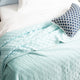 Renee Taylor Heston Sherpa Velvet Blanket Blue