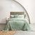 Renee Taylor Heston Sherpa Velvet Blanket Eucalyptus