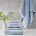 Cloud Linen Retreat Tencel Antimicrobial Towel Set Blue