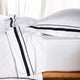Renee Taylor Cloud Egyptian Cotton 1000 Thread Count Sheet Set White & Charcoal