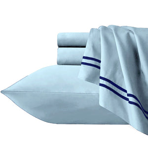 Renee Taylor Strada Egyptian Cotton 1000 Thread count Quilt Cover Set Sky