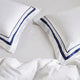 Renee Taylor Cloud Egyptian Cotton 1000 Thread Count Sheet Set White & Navy