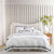 Renee Taylor Cloud Egyptian Cotton 1000 Thread count Quilt Cover White & Charcoal