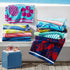Renee Taylor Shell Velour Beach Towel - Navy/Blue