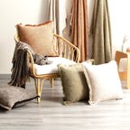 Renee Taylor Franco Cotton Cushion 50 x 50 cms Natural