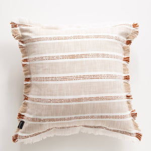 Renee Taylor Capri Stripe Cushion 50 x 50 Cms Natural