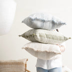 Renee Taylor Kent Stripe Cushion 50 x 50 Cms Natural