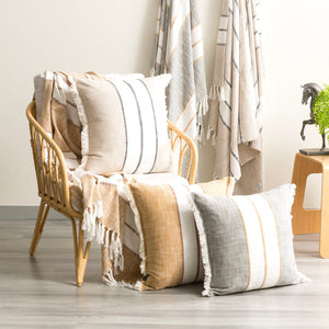 Renee Taylor Darcy Stripe Cushion 50 x 50 Cms Midnight
