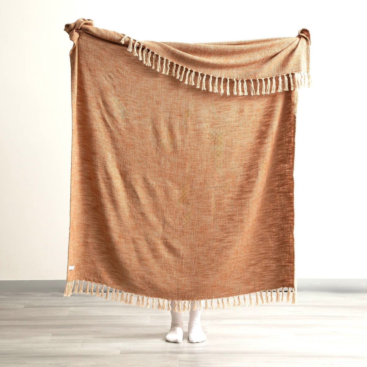 Renee Taylor Surrey Chevron Cotton Throw Tobacco