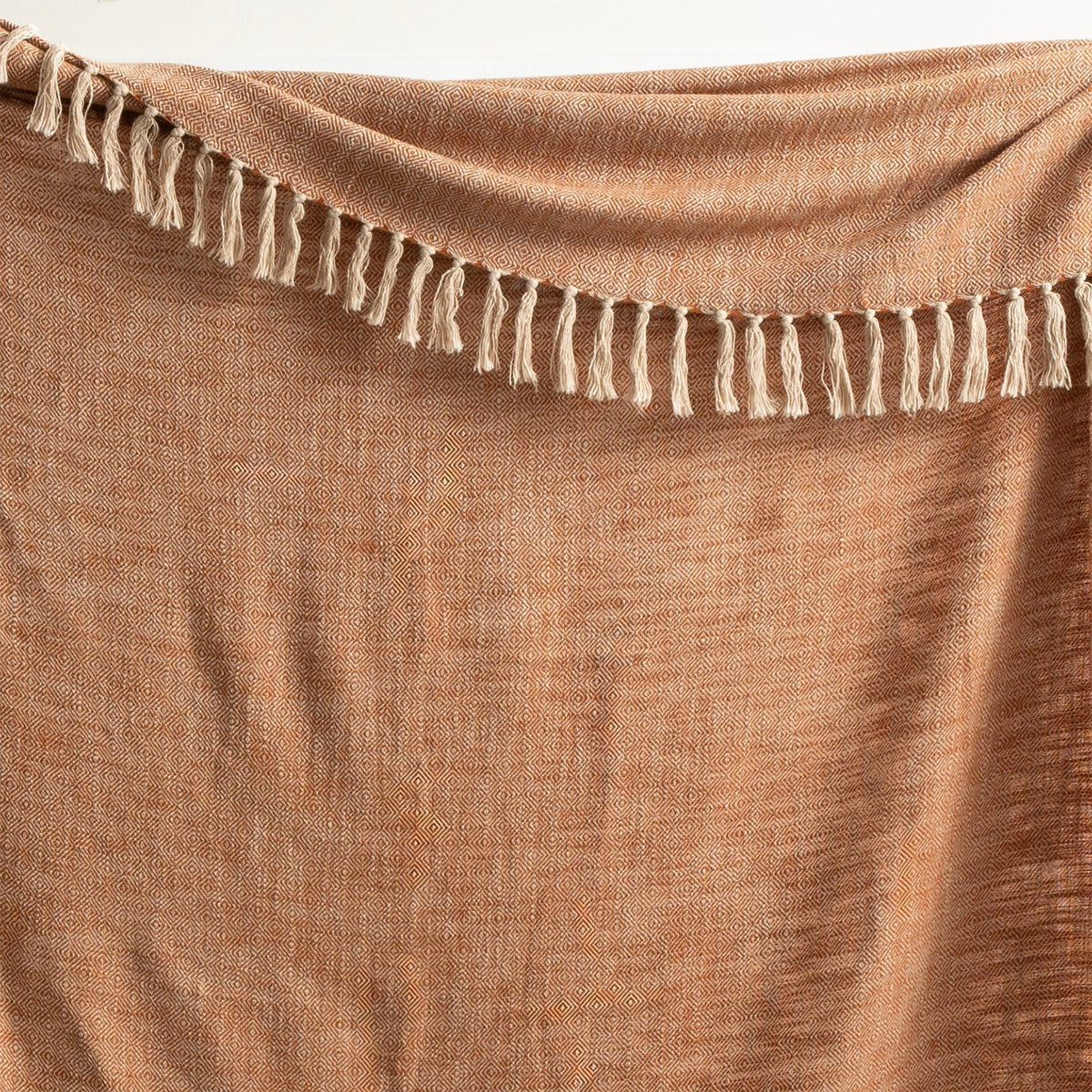 Renee Taylor Surrey Chevron Cotton Throw Tobacco