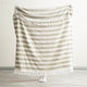 Renee Taylor Como Stripe Cotton Throw Juniper