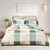 Renee Taylor Cooper Checks Quilt Cover Set 300 Thread Count Cotton Reversible