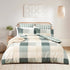 Renee Taylor Cooper Checks Quilt Cover Set 300 Thread Count Cotton Reversible