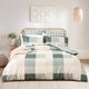 Renee Taylor Cooper Checks Quilt Cover Set 300 Thread Count Cotton Reversible