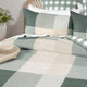 Renee Taylor Cooper Checks Quilt Cover Set 300 Thread Count Cotton Reversible