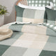 Renee Taylor Cooper Checks Quilt Cover Set 300 Thread Count Cotton Reversible