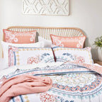 Renee Taylor Kalina Quilt Cover Set 300 Thread Count Cotton Reversible