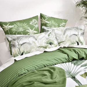 Renee Taylor Noosa Palm Quilt Cover Set 300 Thread Count Cotton Reversible
