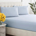 Renee Taylor Organic Cotton Fitted and Pillow case Set Baby Blue