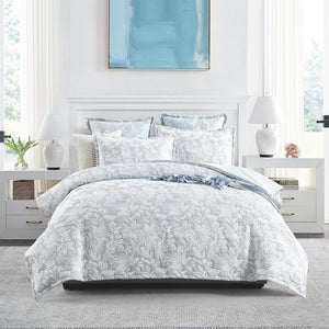 Renee Taylor Westley Quilt Cover Set Jacquard Aqua
