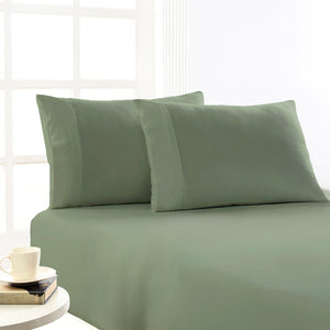 Park Avenue Flannelette Fitted & Pillowcase Set Juniper - No Flat Sheet