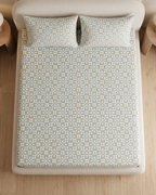 Petite Fluer Cotton Bedding Set – Fitted Sheet + 2 Pillow Covers
