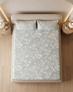 Misty Meadow Cotton Bedding Set – Fitted Sheet + 2 Pillow Covers