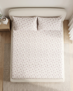 Wisteria Lane Cotton Bedding Set – Fitted Sheet + 2 Pillow Covers