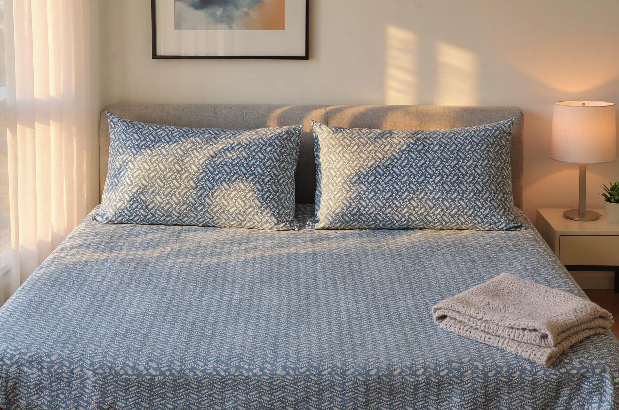 Baltic Pure Cotton Fitted Bed Sheet Combo