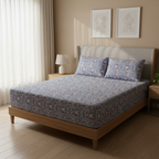 Iris Pure Cotton Fitted Sheet Combo