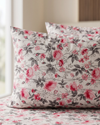 Scarlet Rose Cotton Bedding Set – Fitted Sheet + 2 Pillow Covers