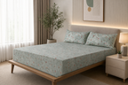 Ivy Bloom Pure Cotton Fitted Sheet Combo