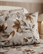 Rustic Magnolia Cotton Bedding Set – Fitted Sheet + 2 Pillow Covers