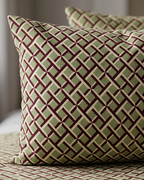 Urban Lattice Cotton Bedding Set – Fitted Sheet + 2 Pillow Covers