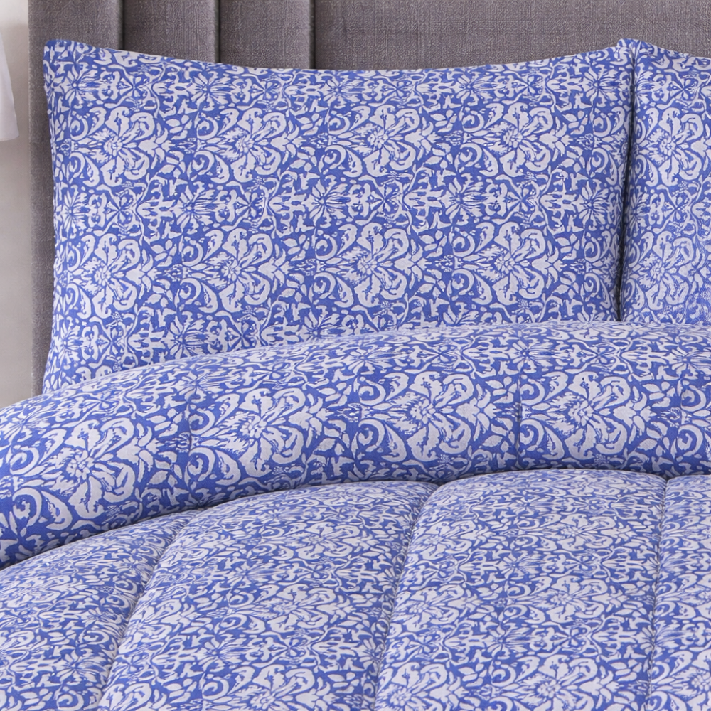 ICF Blue Maison Hina Kling Size Comforter Set