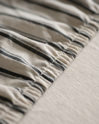 Oxford Stripe Cotton Bedding Set – Fitted Sheet + 2 Pillow Covers