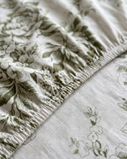 Sage Meadow Cotton Bedding Set – Fitted Sheet + 2 Pillow Covers