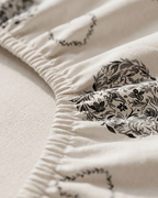 Waratah Sketch Cotton Bedding Set – Fitted Sheet + 2 Pillow Covers