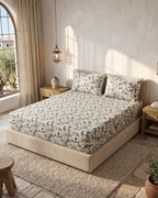 Mauve Splash Pure Cotton Bedding Set