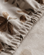 Rustic Magnolia Cotton Bedding Set – Fitted Sheet + 2 Pillow Covers