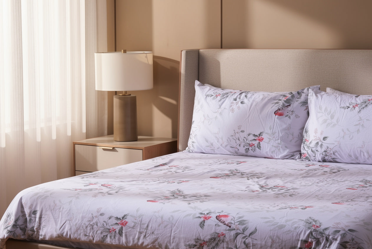 Gentle Garden Purre Cotton Fitted Sheet Combo