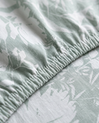 Misty Meadow Cotton Bedding Set – Fitted Sheet + 2 Pillow Covers