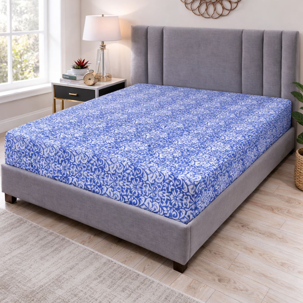 ICF Blue Maison Hina Kling Size Comforter Set