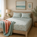 Ivy Bloom Pure Cotton Fitted Sheet Combo