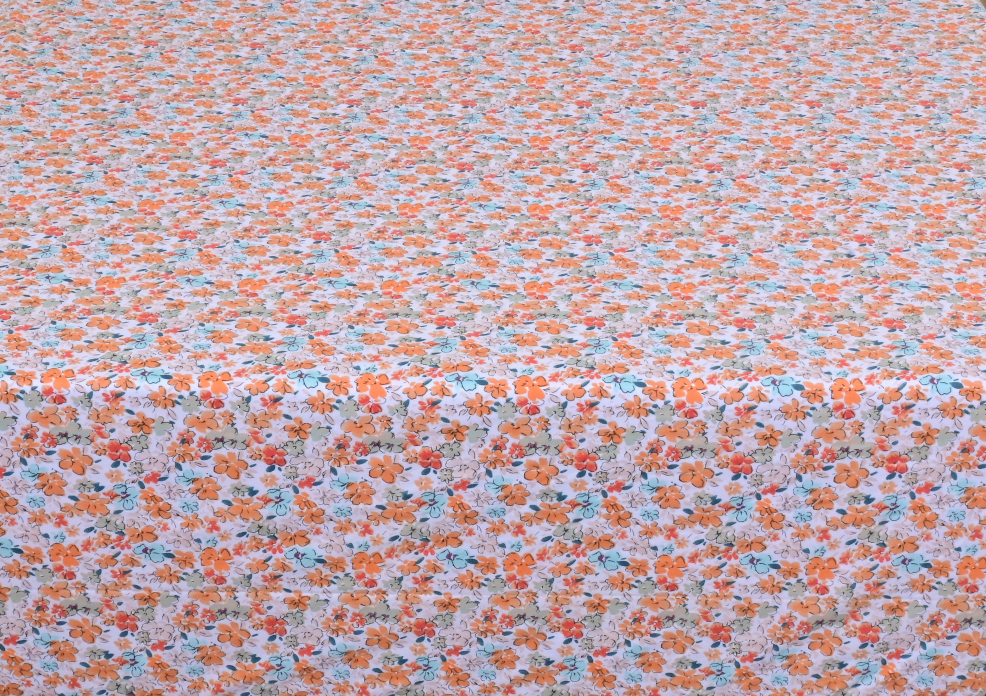 Linen Home Peach Floral Bed Sheet