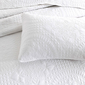 Renee Taylor Asher Jacquard Coverlet Set White