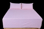 Blush Medallion Pure Cotton Fitted Bed Sheet Combo