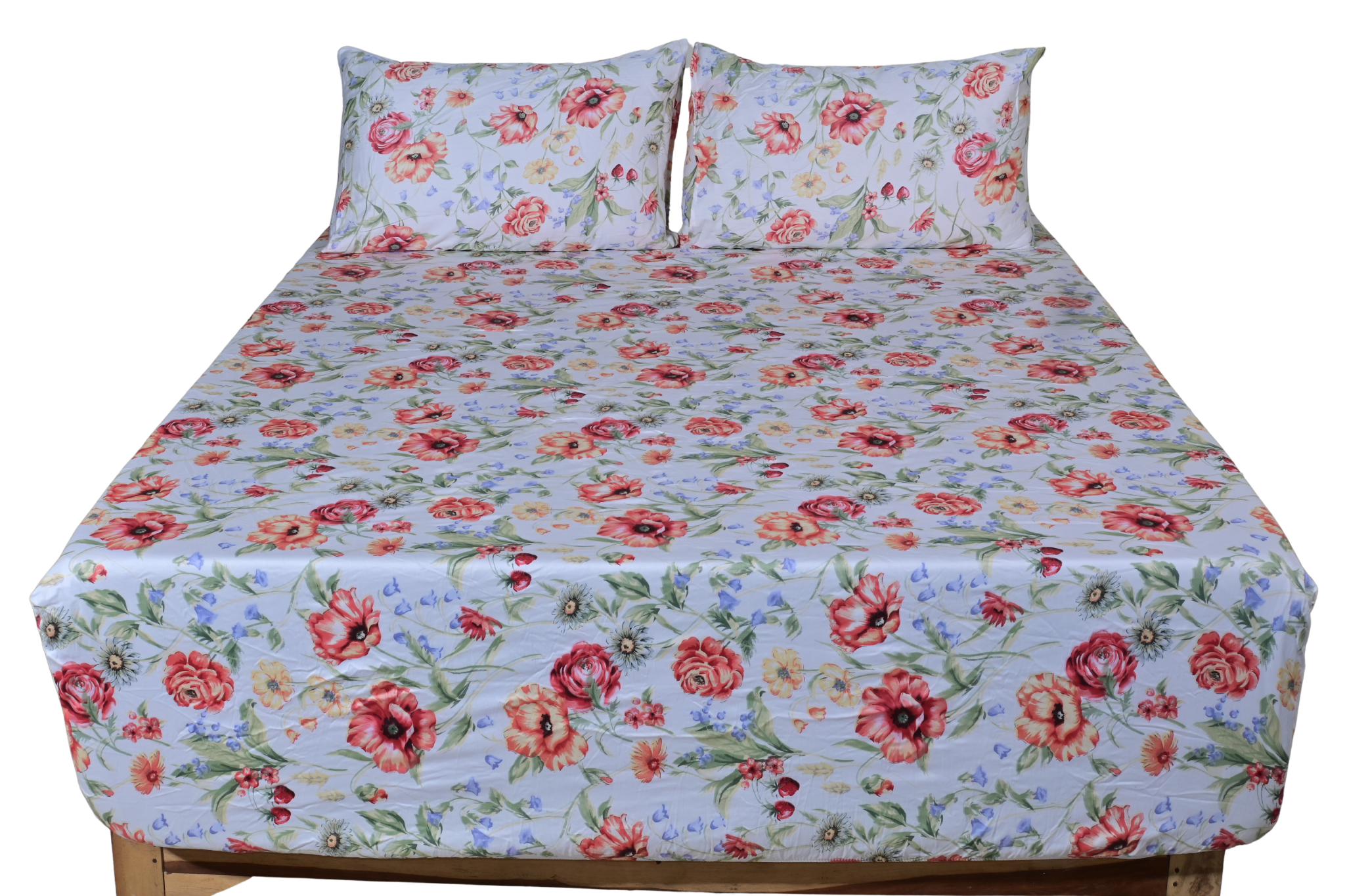 Floral Reverie Pure Cotton Fitted Sheet combo