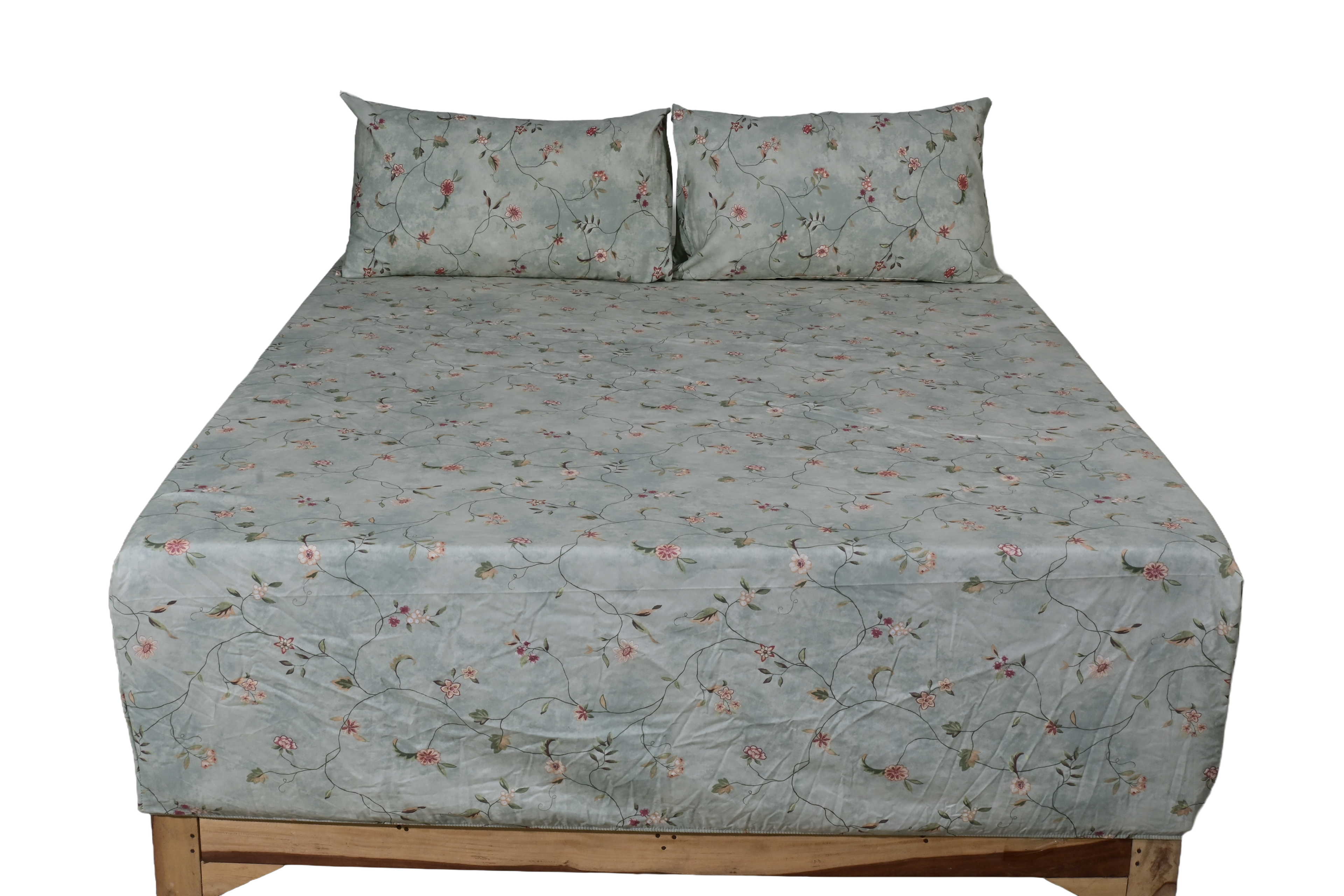 Ivy Bloom Pure Cotton Fitted Sheet Combo