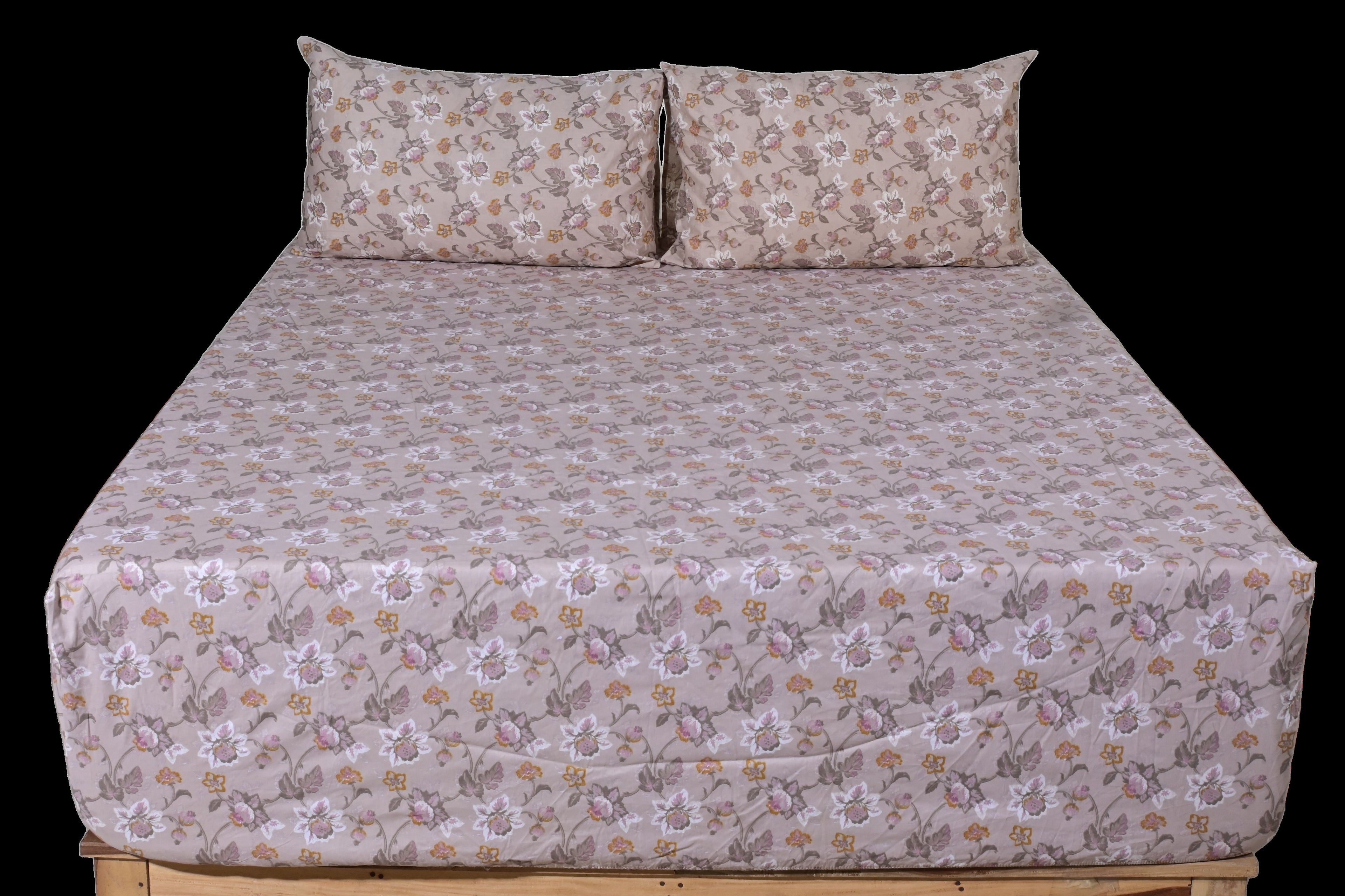 Downton Floral Pure Cotton Fitted Bed Sheet Combo
